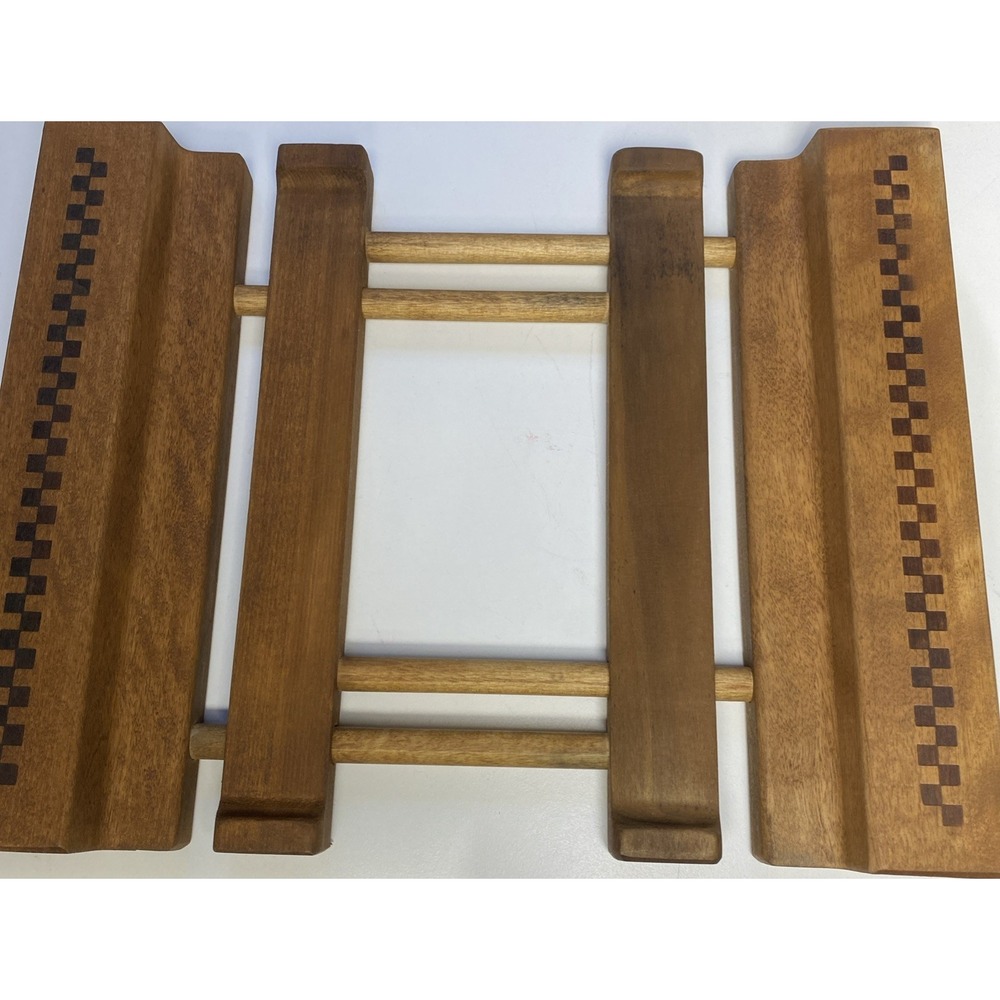Vintage Pampered Chef Wooden Expandable Casserole‎ Dish Trivet #2130